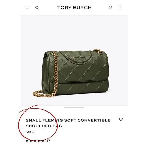 🚫SOLD🚫Tory Burch Soft Fleming Convertible Shoulder Bag in Sycamore (Green) - Picture 3 of 17